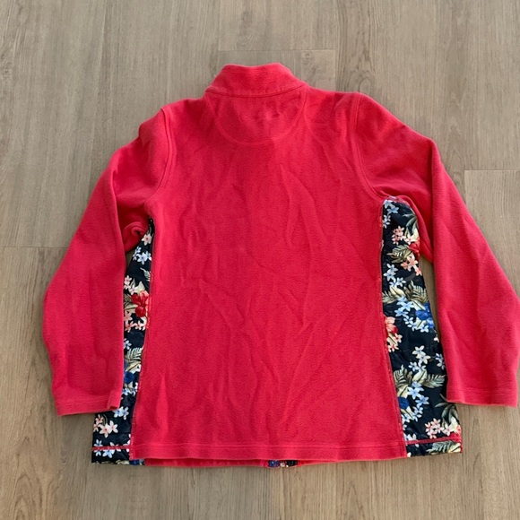 Tommy Bahama Red and Floral Full Zip Jacket Sweatshirt XL - Picture 4 of 4